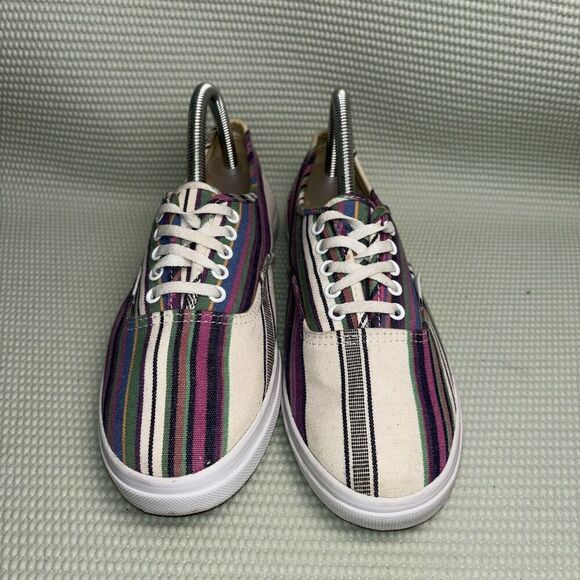 VANS Authentic Lowpro Skate Shoes Athletic Women’s Size 8 Blanket Stripe - Picture 2 of 8